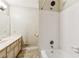 Bathroom with a tub-shower, vanity and linoleum floors at 3623 Doroco Dr, Atlanta, GA 30340