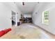 Spacious, three-car garage providing ample storage and parking space at 654 Cannon Rd, Sharpsburg, GA 30277