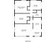 Floor plan for a home with three bedrooms, one bathroom, living room, and kitchen at 1982 Yucca Dr, Decatur, GA 30032