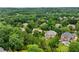 Aerial view showcases a large estate with mature trees and manicured grounds at 2430 Flat Stone Dr, Cumming, GA 30041