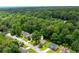 Aerial view of home in a neighborhood surrounded by mature trees at 4818 Terrace Green Trce, Stone Mountain, GA 30088