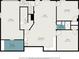 Floor plan showing layout of rooms including garage, laundry, kitchen, bath, and bedrooms at 2358 Armand Ne Rd, Atlanta, GA 30324