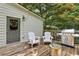 Cozy deck attached to house with grill, seating, and view of backyard at 1600 Belle Isle Ne Cir, Atlanta, GA 30329