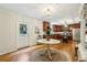 Traditional kitchen looking toward adjacent dining area and backyard door at 1600 Belle Isle Ne Cir, Atlanta, GA 30329
