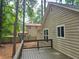 View of a deck overlooking the backyard, surrounded by lush trees at 2489 Smith Ave, Marietta, GA 30064
