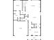 First-floor floor plan showcasing the layout of the bedrooms, bathrooms, kitchen, and living areas at 635 Opera Ln, Alpharetta, GA 30009