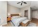 Neutral bedroom with ceiling fan, ensuite bath, and closet at 3325 Piedmont Rd Ne # 1907, Atlanta, GA 30305