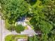 An aerial view shows the residence featuring mature landscaping, a driveway, and a quaint front porch at 2119 Glenwood Se Ave, Atlanta, GA 30316