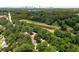 Aerial view of residence surrounded by lush greenery, a golf course, and skyline in the distance at 2119 Glenwood Se Ave, Atlanta, GA 30316
