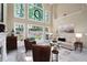 Bright and airy living room with high windows, neutral tones, and comfortable furniture at 2192 Nine Oaks Nw Dr, Kennesaw, GA 30152