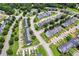 This is an aerial image displays a neighborhood with well-maintained landscaping and convenient parking for residents at 217 Odyssey Turn, Conyers, GA 30012