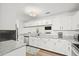 Well-lit kitchen with white cabinets, granite countertops, stainless steel appliances, and hardwood floors at 434 Teal Ct, Roswell, GA 30076