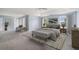 Spacious main bedroom with a tray ceiling, neutral décor, and large windows at 4438 Parmalee Path, Conley, GA 30288