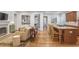 Open floor plan showcasing seamless flow between the living room, dining area and kitchen at 6054 Brookhaven Cir, Duluth, GA 30097