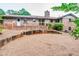 Spacious brick home showcasing a large backyard and wooden retaining wall at 3854 Ridgewood Se Dr, Smyrna, GA 30080