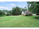 Spacious backyard showcasing lush green grass and mature trees, perfect for outdoor activities and relaxation at 7720 Paddocks Mill Dr, Cumming, GA 30041