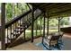 Covered patio with stairs leading to a spacious and private backyard at 1120 Bentwater Dr, Acworth, GA 30101