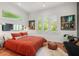 Bright bedroom with hardwood floors, shutters, and modern furnishings at 2283 Pembrook Ne Pl, Atlanta, GA 30324