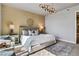 Well-lit main bedroom features hardwood flooring, modern light fixture, and neutral color palette at 867 Peachtree Ne St # 702, Atlanta, GA 30308