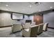 Comfortable movie room with plush seating, a large screen, and a projector for an immersive experience at 867 Peachtree Ne St # 702, Atlanta, GA 30308
