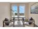 Bright home office featuring a modern desk, comfortable seating, and large windows providing natural light and a scenic view at 867 Peachtree Ne St # 702, Atlanta, GA 30308