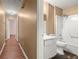 Hallway view of bathroom at 1799 Harmony Rd, Powder Springs, GA 30127