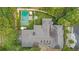 Aerial view of stunning home, lush landscaping, expansive backyard, pool, and spa at 3089 Marne Nw Dr, Atlanta, GA 30305