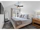 Tranquil bedroom features vaulted ceilings, a ceiling fan, and a calming neutral color scheme at 658 Bull Se St, Atlanta, GA 30315