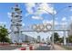 View of Centennial Olympic Park next to the street with Olympic rings above road at 658 Bull Se St, Atlanta, GA 30315