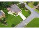 Aerial view of a well maintained lawn and long driveway at 742 Maggie Nw Ct, Kennesaw, GA 30144