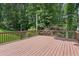 Spacious wooden deck perfect for outdoor entertaining with a private, wooded backyard at 742 Maggie Nw Ct, Kennesaw, GA 30144