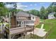 Wide shot of backyard featuring a deck, covered porch and large grass area at 742 Maggie Nw Ct, Kennesaw, GA 30144