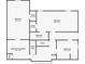 Basement layout with a finished area, bedrooms, closets, and a full bathroom at 742 Maggie Nw Ct, Kennesaw, GA 30144