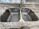 Double stainless steel kitchen sink with granite countertop at 3836 Vineyards Lake Nw Cir # U17, Kennesaw, GA 30144