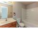 Well-lit bathroom with modern fixtures, a tub, and a shower at 2850 Vining Ridge Ter, Decatur, GA 30034
