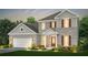 Attractive two-story brick home with siding, a two-car garage, shutters, and manicured landscaping at 3095 Newell Dr Dr, Dacula, GA 30019