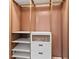 Organized closet space with shelves and drawers, offering ample storage at 100 Biscayne Nw Dr # C1, Atlanta, GA 30309
