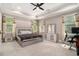 Large main bedroom features lots of natural light and neutral decor at 2638 Clairmont Rd, Atlanta, GA 30329