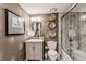 Stylish bathroom featuring a shower-tub combo and modern vanity at 275 13Th Ne St # 201, Atlanta, GA 30309