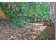 Backyard view shows a space requiring landscape maintenance at 1234 Wellhouse Walk, Stone Mountain, GA 30088