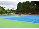 View of the well-maintained tennis courts adding a recreational amenity to the community at 2540 Ridgehurst Dr, Buford, GA 30518