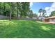 Large, grassy backyard with mature trees and wood privacy fence at 2646 Rockcliff Road Se, Atlanta, GA 30316