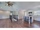 Open floorplan showcases the living room's access to the updated kitchen at 2646 Rockcliff Road Se, Atlanta, GA 30316