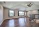 Bright living room featuring hardwood floors, recessed lighting, and a ceiling fan at 2646 Rockcliff Road Se, Atlanta, GA 30316