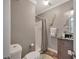 Charming bathroom featuring a shower with mermaid decor, sink vanity, and neutral colors at 764 Patterns Sw Dr, Mableton, GA 30126