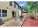 Inviting backyard patio with charming seating area and privacy fence offering a relaxing outdoor space at 764 Patterns Sw Dr, Mableton, GA 30126