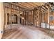 The room is under construction, featuring exposed wooden beams and studs, a blank canvas for creating the perfect living space at 1406 Allene Sw Ave, Atlanta, GA 30310