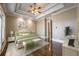 Spacious main bedroom with a tray ceiling, accent lighting, and neutral decor at 6186 Talmadge Nw Run, Acworth, GA 30101