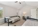 Shared bedroom with vaulted ceilings, neutral carpeting, two beds, and desk at 931 Sublime Trl, Canton, GA 30114