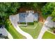 A top-down view of the home, showcasing the sprawling lawn and patio deck at 2903 Brookshire Way, Duluth, GA 30096